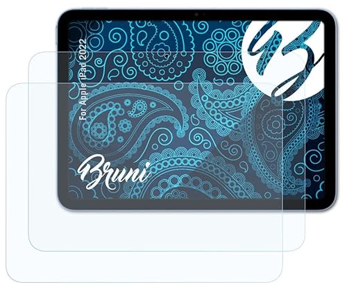 Bruni Schutzfolie kompatibel mit Apple iPad 2022 Folie, glasklare Displayschutzfolie (2X) von Bruni