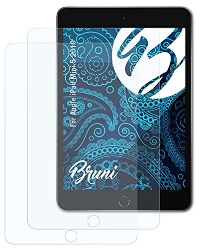 Bruni Schutzfolie kompatibel mit Apple iPad Mini 5 2019 Folie, glasklare Displayschutzfolie (2X) von Bruni