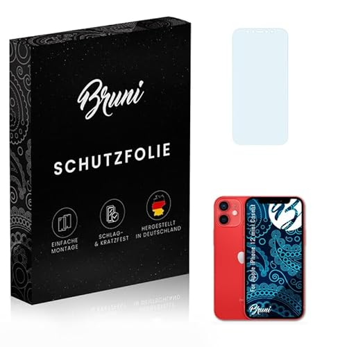 Bruni Schutzfolie kompatibel mit Apple iPhone 12 mini Casefit Folie, glasklare Displayschutzfolie (2X) von Bruni