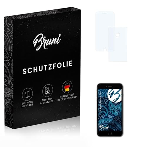 Bruni Schutzfolie kompatibel mit Apple iPhone 6 Plus Folie, glasklare Displayschutzfolie (2er Set) von Bruni
