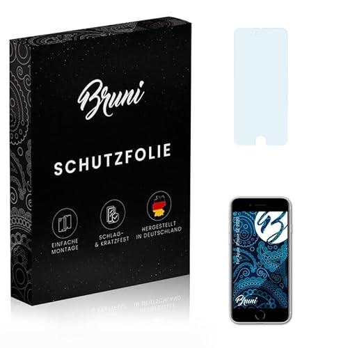 Bruni Schutzfolie kompatibel mit Apple iPhone SE 2020 Folie, glasklare Displayschutzfolie (2X) von Bruni