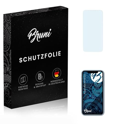 Bruni Schutzfolie kompatibel mit Apple iPhone XR Front cover Folie, glasklare Displayschutzfolie (2X) von Bruni