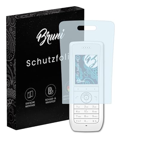 Bruni Schutzfolie kompatibel mit Ascom d63 Folie, glasklare Displayschutzfolie (2X) von Bruni