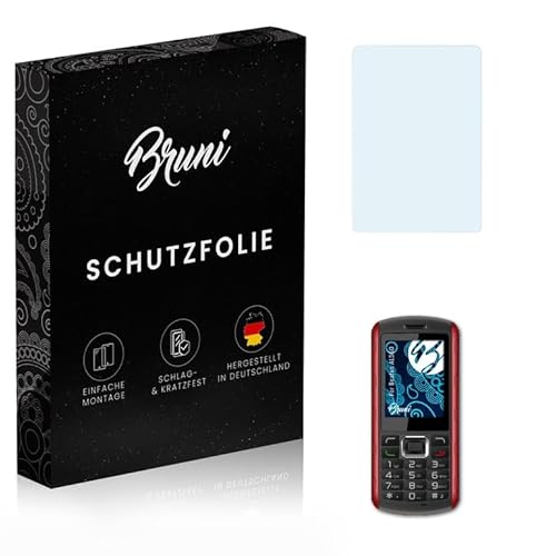 Bruni Schutzfolie kompatibel mit Beafon AL560 Folie, glasklare Displayschutzfolie (2X) von Bruni