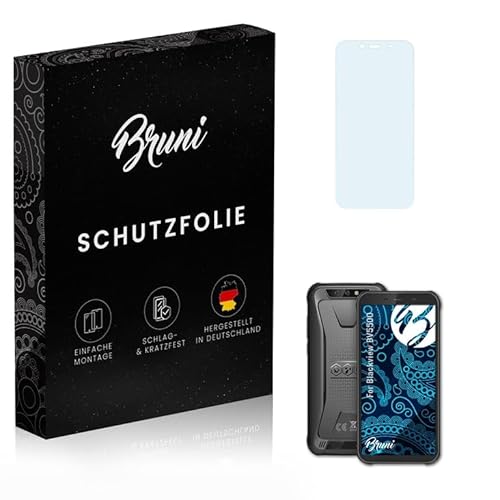 Bruni Schutzfolie kompatibel mit Blackview BV5500 Folie, glasklare Displayschutzfolie (2X) von Bruni