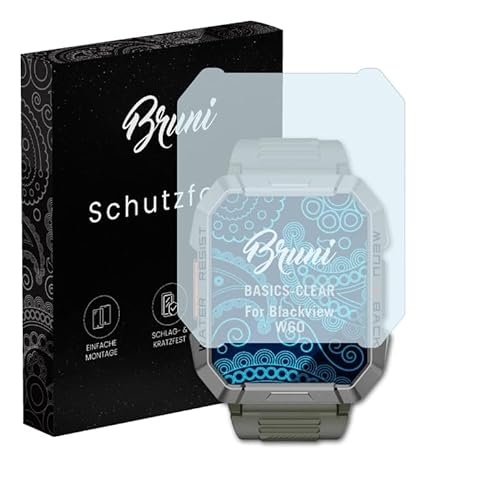 Bruni Schutzfolie kompatibel mit Blackview W60 Folie, glasklare Displayschutzfolie (2X) von Bruni