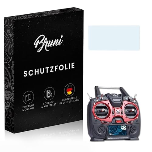 Bruni Schutzfolie kompatibel mit Graupner MZ-12 PRO Folie, glasklare Displayschutzfolie (2X) von Bruni