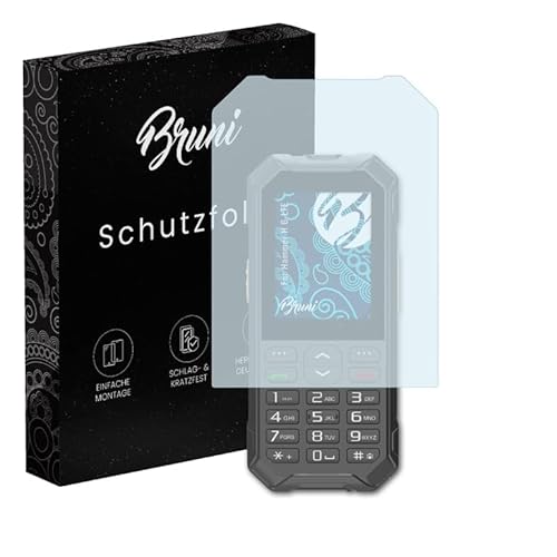 Bruni Schutzfolie kompatibel mit Hammer H 6 LTE Folie, glasklare Displayschutzfolie (2X) von Bruni