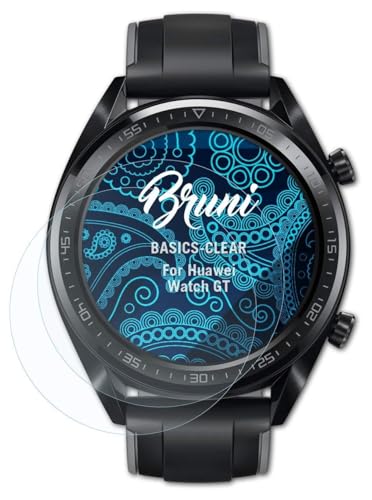 Bruni Schutzfolie kompatibel mit Huawei Watch GT Folie, glasklare Displayschutzfolie (2X) von Bruni