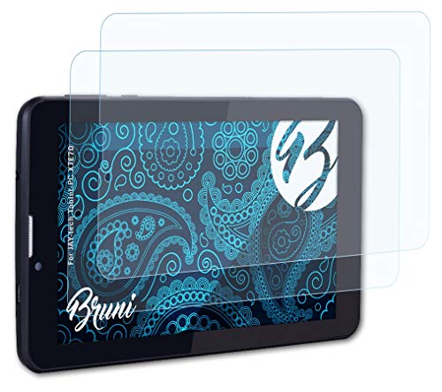 Bruni Schutzfolie kompatibel mit JAY-tech Tablet-PC XTE7D Folie, glasklare Displayschutzfolie (2X) von Bruni