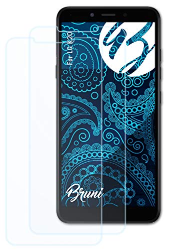 Bruni Schutzfolie kompatibel mit LG K20 Folie, glasklare Displayschutzfolie (2X) von Bruni