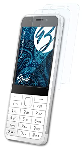 Bruni Schutzfolie kompatibel mit Microsoft Nokia 230 Folie, glasklare Displayschutzfolie (2X) von Bruni