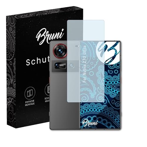 Bruni Schutzfolie kompatibel mit Nubia Z70 Ultra Folie, glasklare Displayschutzfolie (2X) von Bruni