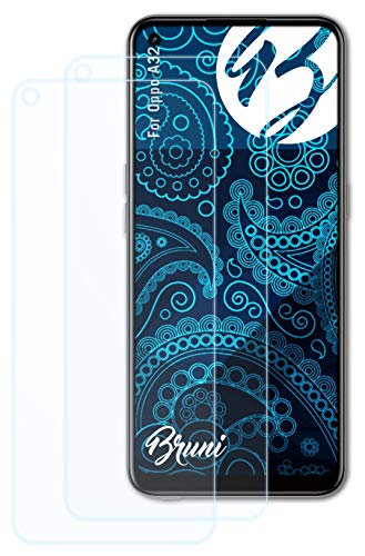 Bruni Schutzfolie kompatibel mit Oppo A32 Folie, glasklare Displayschutzfolie (2X) von Bruni