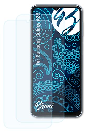 Bruni Schutzfolie kompatibel mit Samsung Galaxy A23 Folie, glasklare Displayschutzfolie (2X) von Bruni