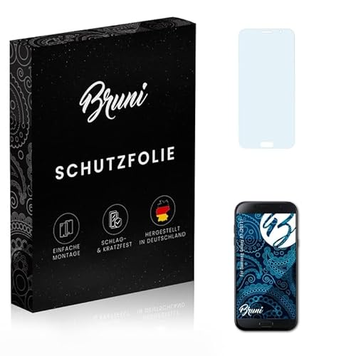 Bruni Schutzfolie kompatibel mit Samsung Galaxy A7 (2017) Folie, glasklare Displayschutzfolie (2X) von Bruni