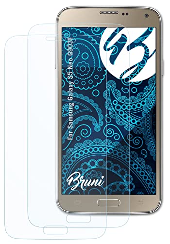 Bruni Schutzfolie kompatibel mit Samsung Galaxy S5 Neo G903F Folie, glasklare Displayschutzfolie (2X) von Bruni