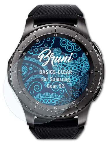Bruni Schutzfolie kompatibel mit Samsung Gear S3 Folie, glasklare Displayschutzfolie (2X) von Bruni