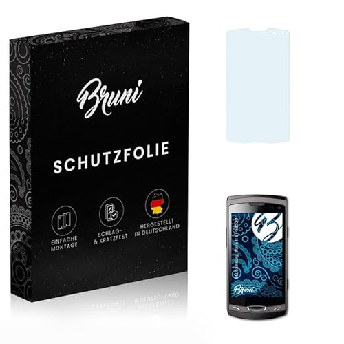 Bruni Schutzfolie kompatibel mit Samsung Wave II GT-S8530 Folie, glasklare Displayschutzfolie (2X) von Bruni