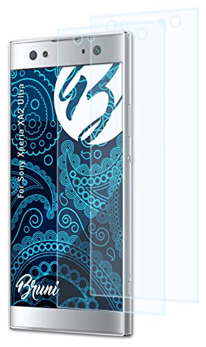 Bruni Schutzfolie kompatibel mit Sony Xperia XA2 Ultra Folie, glasklare Displayschutzfolie (2X) von Bruni