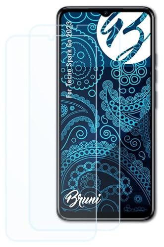 Bruni Screen Protector compatible with Tecno Spark Go 2023 Protector Film, crystal clear Protective Film (2X) von Bruni