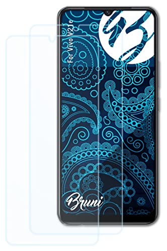 Bruni Schutzfolie kompatibel mit Vivo V21e Folie, glasklare Displayschutzfolie (2X) von Bruni