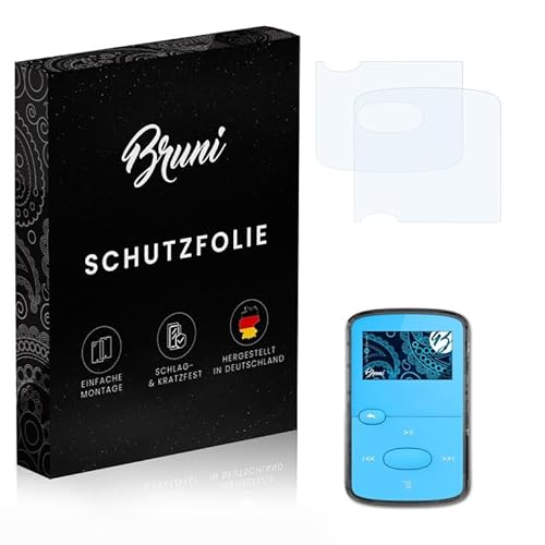 Bruni Schutzfolie passend für Sandisk Clip Jam, Folie glasklare Displayschutzfolie (2er Set) von Bruni