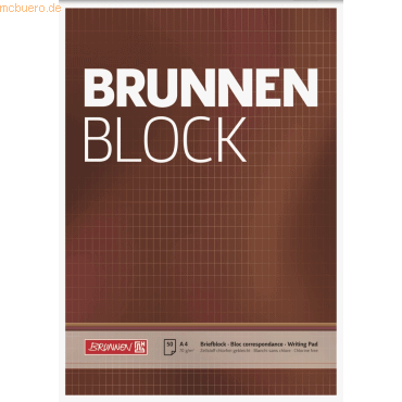 10 x Brunnen Briefblock Brunnenblock A4 70g/qm rautiert 50 Blatt von Brunnen