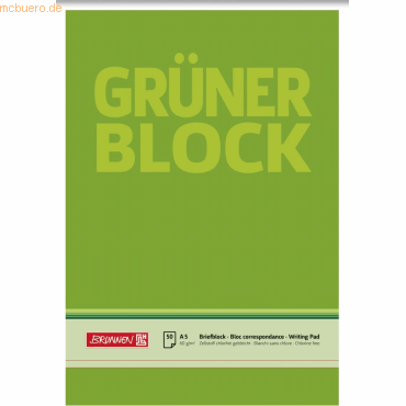 10 x Brunnen Briefblock Der grüne Block A5 60g/qm blanko 50 Blatt 10 x Brunnen Briefblock Der grüne Block A5 60g/qm blanko 50 Blatt von Brunnen