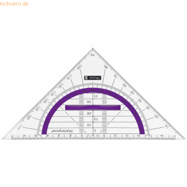 10 x Brunnen Geometrie-Dreieck 16cm Griff purple von Brunnen