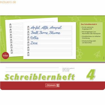 10 x Brunnen Schreiblernheft A4 Lineatur 4 80 g/qm 16 Blatt 10 x Brunnen Schreiblernheft A4 Lineatur 4 80 g/qm 16 Blatt von Brunnen