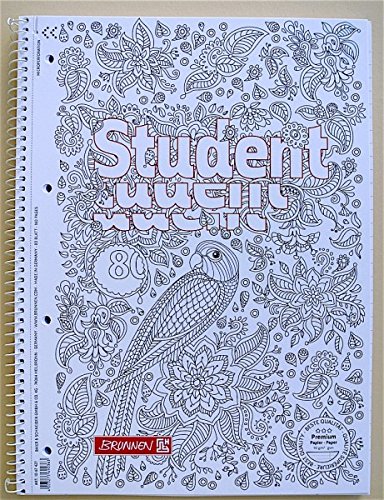 10er Pack - Brunnen Collegeblock A4 - LINIERT - Zen-Art - 80 Blatt mit Rand, 90g/m² - inkl. Zen-Art Bild (10-67427) von Brunnen