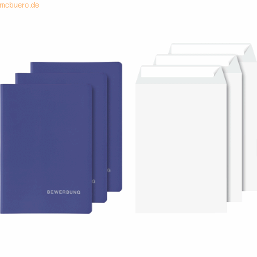 20 x Brunnen Bewerbungsmappen-Set 3 Mappen + Versandtaschen blau 20 x Brunnen Bewerbungsmappen-Set 3 Mappen + Versandtaschen blau von Brunnen
