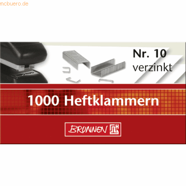 20 x Brunnen Heftklammern Nr. 10 verzinkt VE=1000 Stück 20 x Brunnen Heftklammern Nr. 10 verzinkt VE=1000 Stück von Brunnen