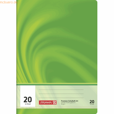 20 x Brunnen Schulheft Young Vivendi A4 Lineatur 20 90 g/qm 16 Blatt 20 x Brunnen Schulheft Young Vivendi A4 Lineatur 20 90 g/qm 16 Blatt von Brunnen