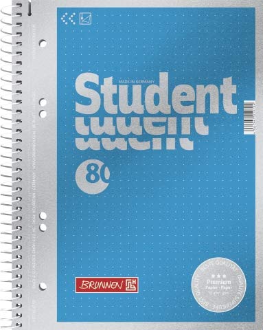 5 x Sonderedition Brunnen Collegeblock DOT•TORE punktkariert A5, 80Blatt dotted 90g/m² von BRUNNEN