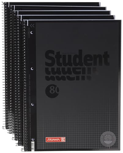 5x Brunnen Collegeblock A4 Onyx, LIN. 28 von BRUNNEN