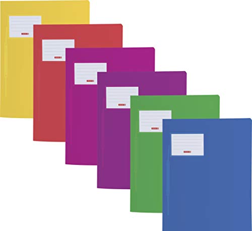 6 Farben Schnellhefter Fact! PP, 24 x 31 Centimeter für A4 (2 x 6-fach Pack) = 12 starke PP Schnellhefter von BRUNNEN