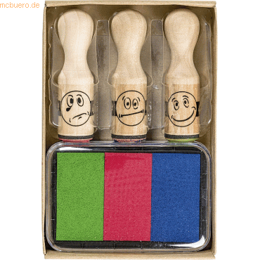 6 x Brunnen Stempel Belohnung 3 Motive mit Stempekissen in 3 Farben 6 x Brunnen Stempel Belohnung 3 Motive mit Stempekissen in 3 Farben von Brunnen
