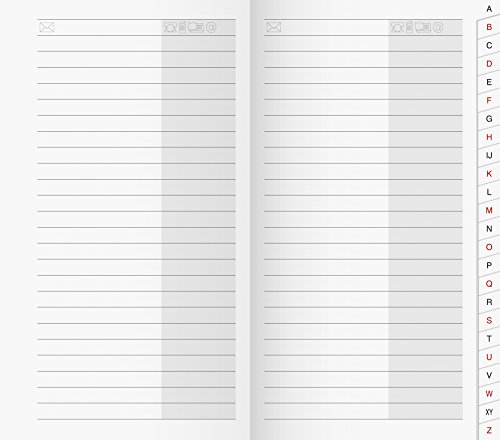 BRUNNEN 1070048 Adress-Registerheft (für Taschenkalender/Plankalender/Sichtkalender, 87 x 153 mm, Karton-Umschlag) von Brunnen