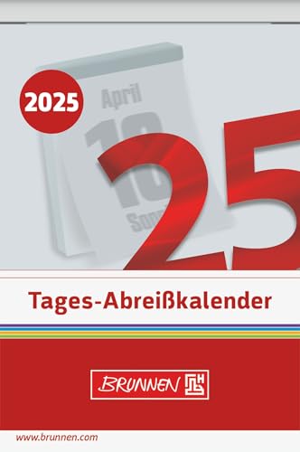 BRUNNEN Abreißkalender (2025), 1 Seite = 1 Tag, 65 × 98 mm von Brunnen