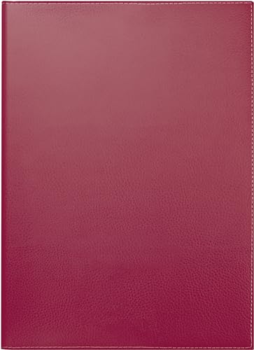 BRUNNEN Buchkalender Modell 781 (2025), 2 Seiten = 1 Woche, A4, 144 Seiten, Kalenderhülle Kunstleder Cassandra, rot von Brunnen