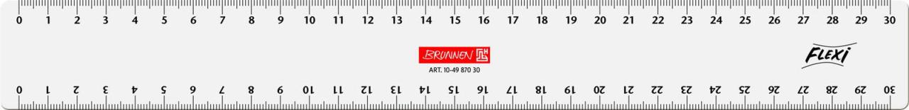 BRUNNEN Lineale Lineal Flexi 30cm gl 30 cm glasklar von Brunnen