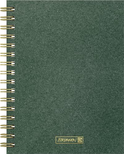 BRUNNEN Notizbuch Premium Wire, A5, 192 Seiten, punktiert, dunkelgrün von Brunnen