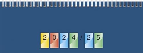 BRUNNEN Querterminbuch DATAline Modell 771 (2025), 1 Seite = 1 Woche, 297 × 105 mm, 96 Seiten, Karton-Einband, blau von Brunnen