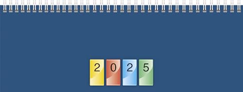 BRUNNEN Querterminbuch DATAline Modell 772 (2025), 2 Seiten = 1 Woche, 297 × 105 mm, 112 Seiten, Karton-Einband, blau von Brunnen