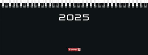 BRUNNEN Querterminbuch Modell 772 (2025), 2 Seiten = 1 Woche, 297 × 105 mm, 112 Seiten, Karton-Einband, schwarz von Brunnen