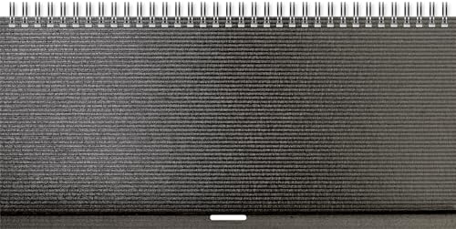 BRUNNEN Querterminbuch Modell 870 (2025), 1 Seite = 1 Woche plus 1 Seite für Notizen, 285 × 120 mm, 128 Seiten, Karton-Einband, schwarz von Brunnen