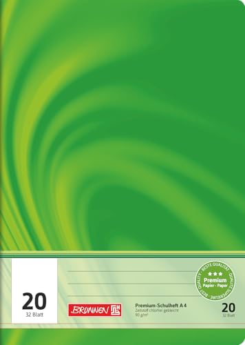 BRUNNEN Schulheft Premium Vivendi | A4, Lineatur 20, 32 Blatt, grün BRUNNEN Schulheft Premium Vivendi | A4, Lineatur 20, 32 Blatt, grün von BRUNNEN