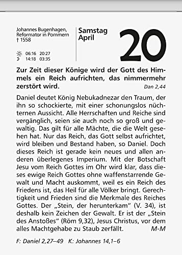 BRUNNEN Tageskalender „Neukirchener Kalender“ 2023 Blockgröße 11 x 15 cm, Rückwand 17 x 29,7 cm von Brunnen